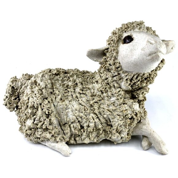 Spaghetti Sheep Sculpture Figurine Shelf sitter Hand Crafted 9" Long Vintage - Picture 1 of 7
